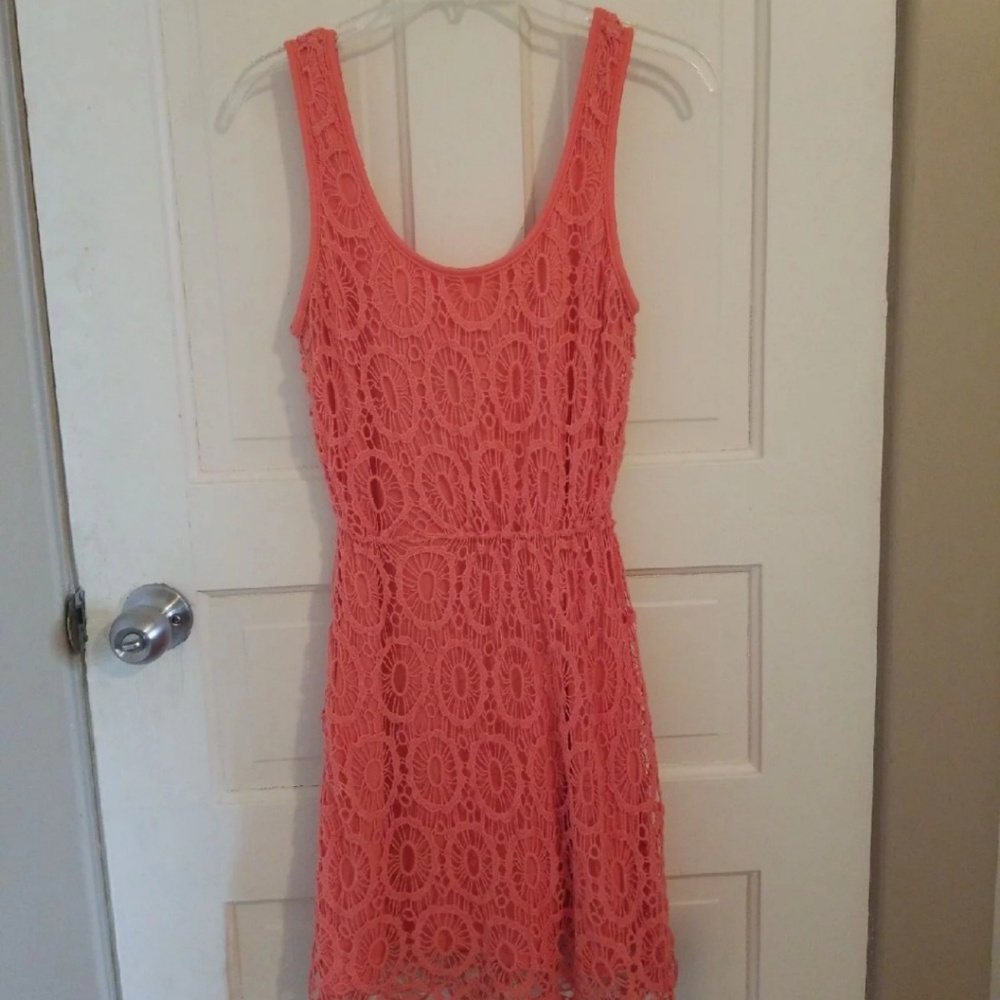 Lauren Conrad Salmon lace dress